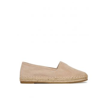 Mocasini dama  espadrile - bej - material textil - varf rotund - Bej