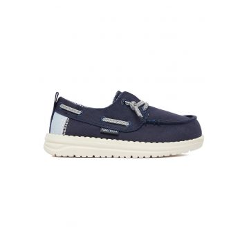 Pantofi copii  bleumarin - textil -