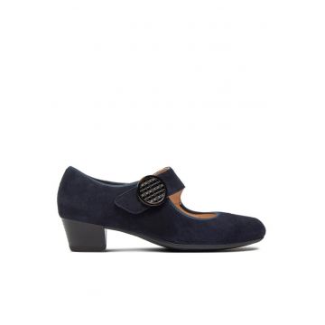 Pantofi dama  303785581 - Piele intoarsa - Albastru