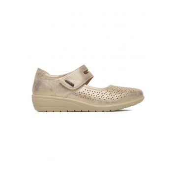 Pantofi dama  aurii - din material moale