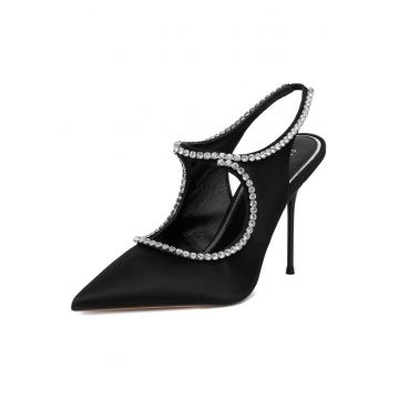 Pantofi dama  cu toc ascutit - Negru
