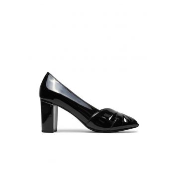 Pantofi dama -  material textil - negru -