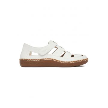 Pantofi dama -  N2453-80 - piele naturala - alb - velcro
