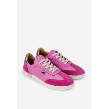 Pantofi dama  roz cu fuchsia din piele
