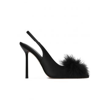 Pantofi dama  toc subtire - varf ascutit - Negru