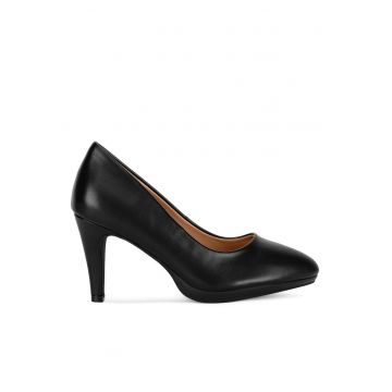 Pantofi dama -  WSS21575-01 - toc gros - negru -