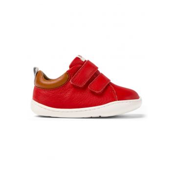 Pantofi din piele cu inchidere velcro Peu Cami - Rosu vermillion