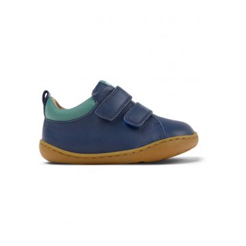 Pantofi din piele cu inchidere velcro Peu Cami - Verde/Albastru petrol