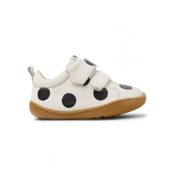 Pantofi din piele cu velcro Peu Cami - Alb