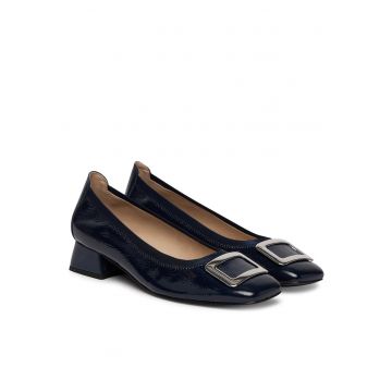 Pantofi eleganți  din piele naturală - Bleumarin