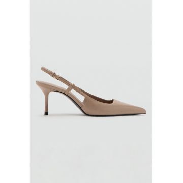 Pantofi slingback cu varf ascutit - Bej