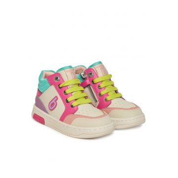 Tenisi copii -  fata - piele naturala - model Sporco (Sauvage) multicolor