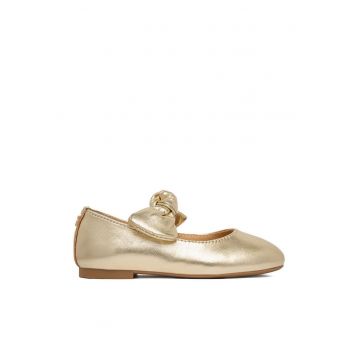 Balerini copii  eleganti - piele naturala - auriu