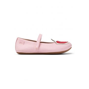 Balerini Mary Jane din piele Right Twins - Rosu