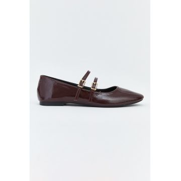 Balerini Mary Jane - Maro cognac