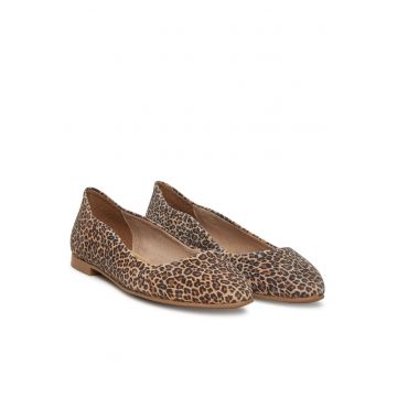 Balerini -  Piele naturala - Maro -