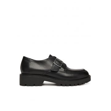 Mocasini dama  Black Kenova - piele naturala - negru