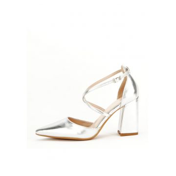 Pantofi argintii eleganti 8710 04 12492 - Argintiu