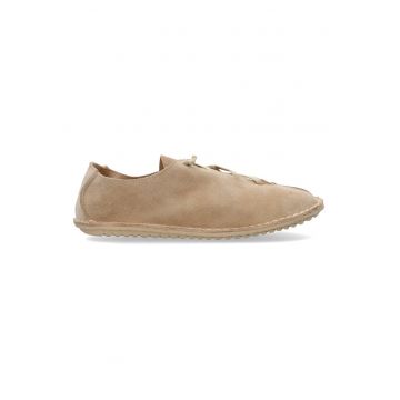 Pantofi casual de piele intoarsa cu siret elastic