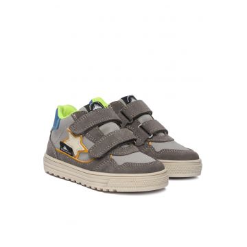 Pantofi copii -  gri - piele naturala
