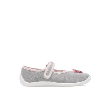Pantofi copii  model Balerini Fluture IV - gri - tesatura -