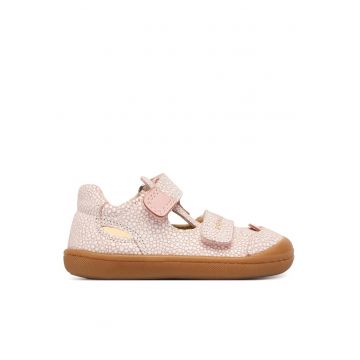 Pantofi copii -  piele naturala - roz - sistem inchidere Velcro