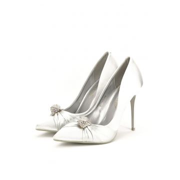 Pantofi cu toc gri eleganti Sabrina 02 10084 - Gri