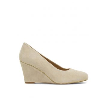 Pantofi dama -  330653 - Piele intoarsa - Bej