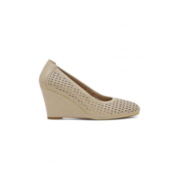 Pantofi dama -  590559 - Piele naturala - Bej -