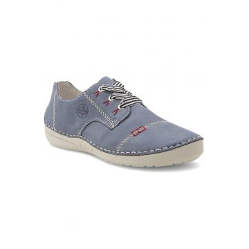 Pantofi dama -  casual - albastru - piele ecologica -