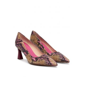 Pantofi dama -  clasic - piele naturala - multicolor