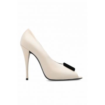 Pantofi dama -  Franky satin - Bej