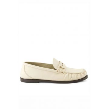 Pantofi dama -  logo-plaque leather - White