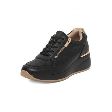Pantofi dama -  piele naturala - negru - confortabil - stilat -