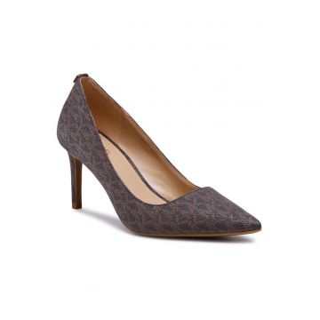 Pantofi dama -  toc stiletto - piele ecologica - maro