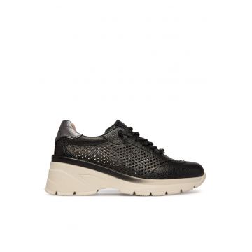 Pantofi negru  din piele - Negru