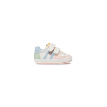 Tenisi pentru fete  inchidere velcro - piele ecologica - multicolor