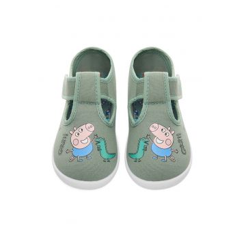 Pantofi copii -  verde - tesatura